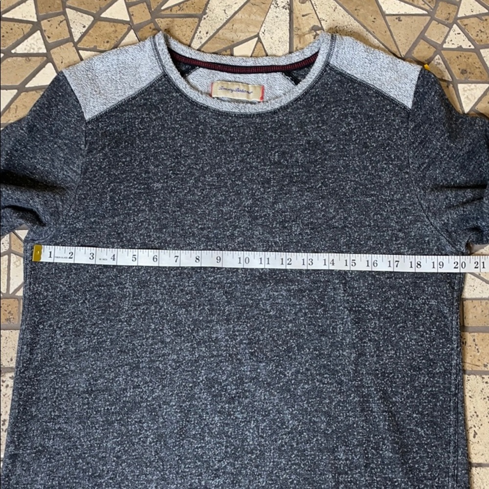 Tommy Bahama Long Sleeve Sweater Pullover Gray Medium - Picture 4 of 11